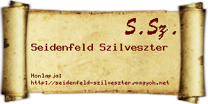 Seidenfeld Szilveszter névjegykártya